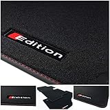 'Edition' Schriftzüge auf beiden vorderen Fußmatten. Bandeinfassung und von Hand eingearbeitete Ziernähten