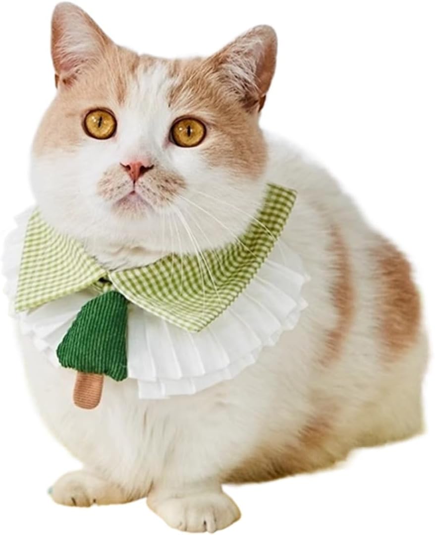 Muadress（ムアドレス） ペットバンダナ 首輪 よだれかけ スカーフ エリ巻き ペット用 猫 犬 唾液タオル 簡単脱着式 サイ