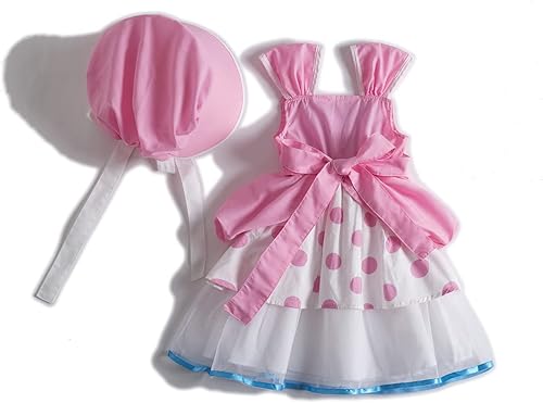 Miniatura 2 de Toy Story Bo Peep Girls Classic Costume Polka Dot Dress with hat