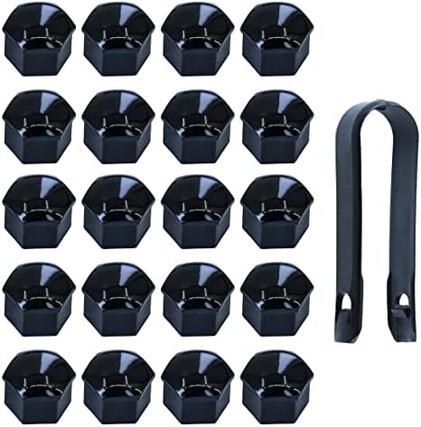 20 Stück Radschraubenkappen 17mm - Auto Felgenmutterkappen Set Mit Abzieher