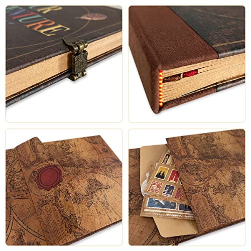 Our Adventure Book Travel Diary Photo Book,Scrapbook, Photo Album,Retro Style Travel Souvenir, Vintage Guestbook Diy Anniversary Wedding Travel Writing Baby Friend Gift, Birthday Gifts For Women(Ball) #TOP6