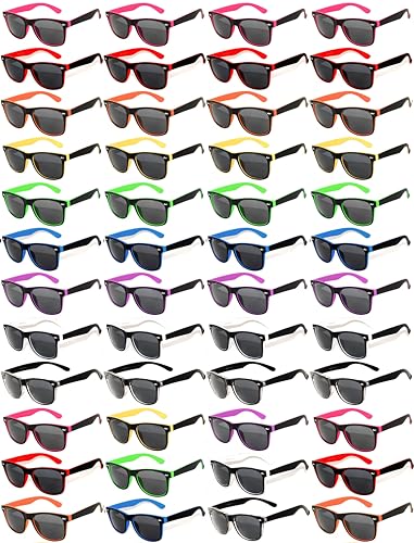 48 Pieces Per Case Wholesale Lot Sunglasses. Assorted Colored Frame Fashion Sunglasses.Bulk Sunglasses - Wholesale Bulk Party Glasses, Party Supplies.
