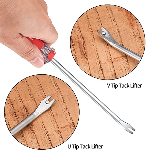 Klammerentferner mit Tack Abzieher Werkzeug, Polster Konstruktion Nagelzieher Entferner Werkzeug, Polster Entklammerer - Kunststoffgriffe (4)
