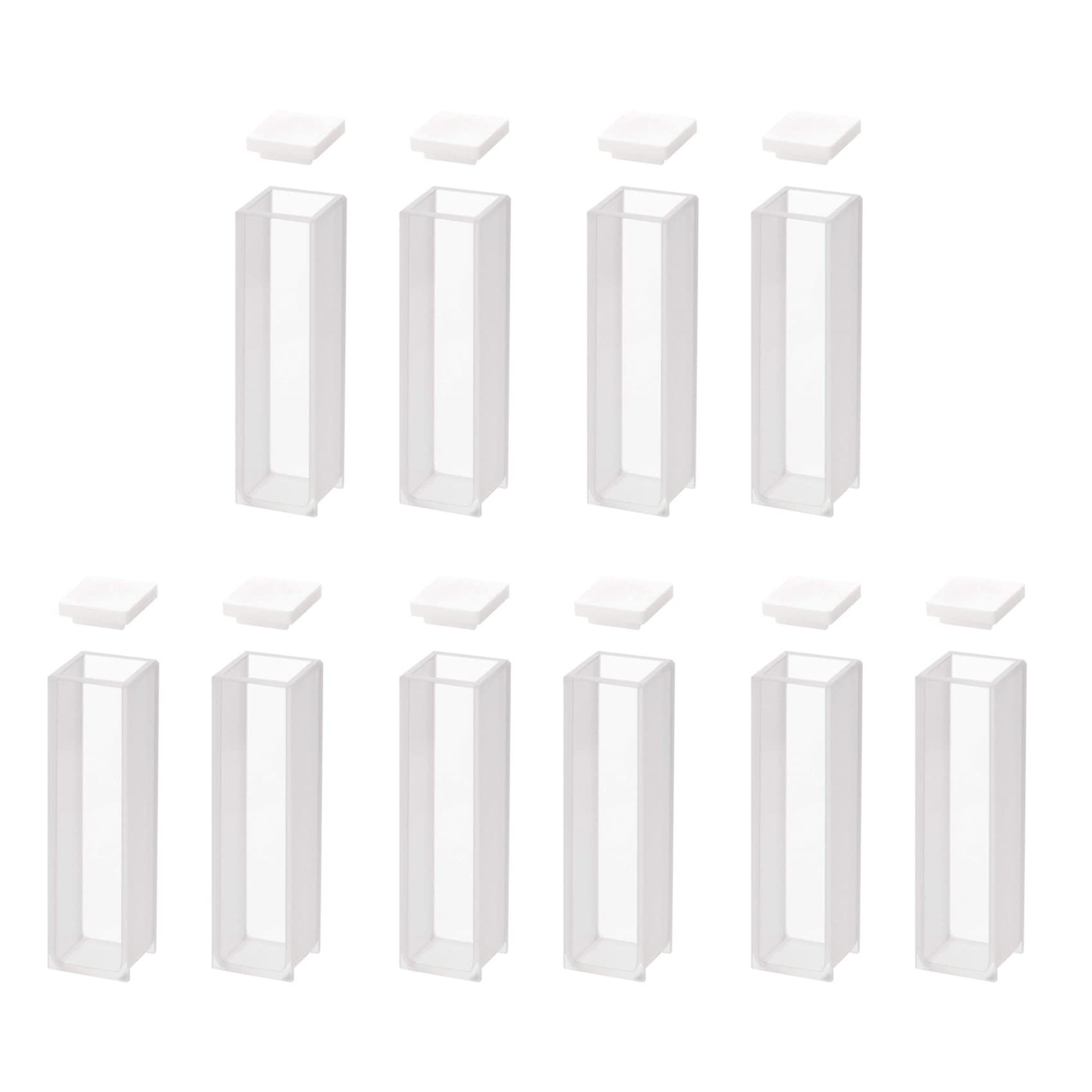 Cuvette Al Quarzo, Cuvette Per Spettrofotometro Lunghezza Percorso 10 mm, Altezza 45 mm, Capacità 3,5 Ml - 10 Pezzi