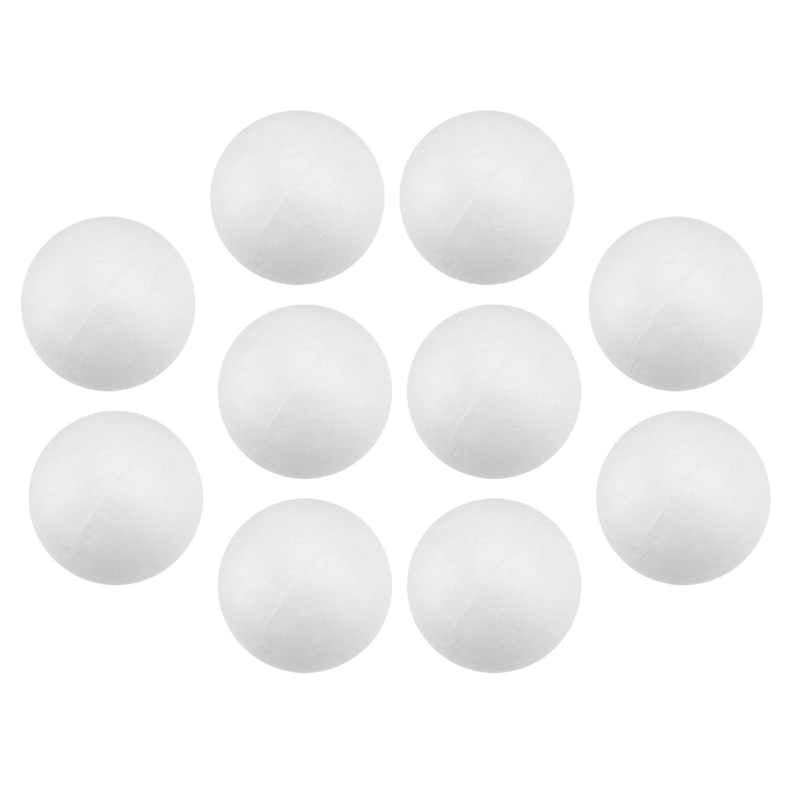 HEALLILY 10pcs 7cm Foam Balls Polystyrene Smooth Round Spheres for Arts Crafts DIY Supplies for School Manual Project Tree Ornaments