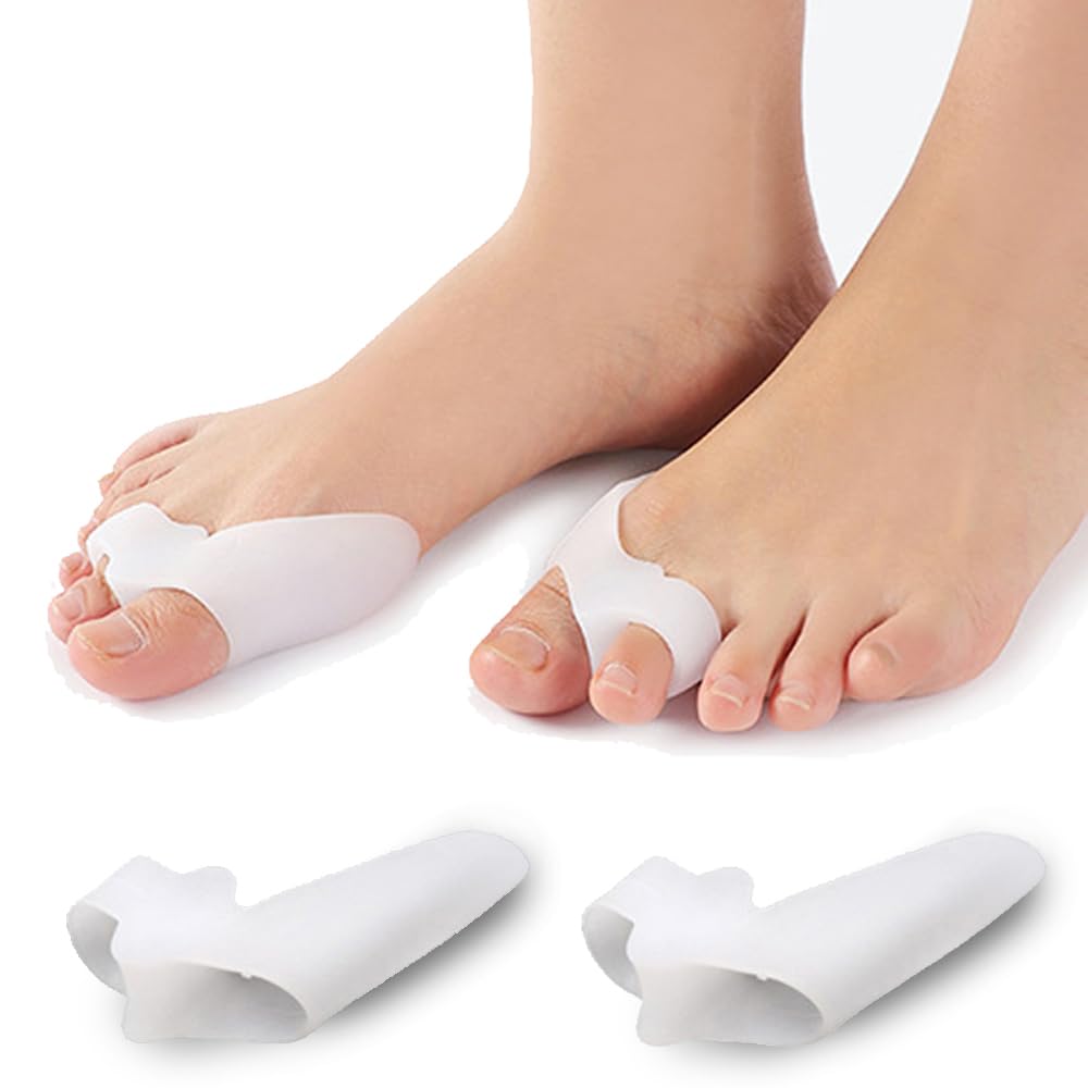 2 Protectores Juanetes de Silicona. Corrector de Juanetes Hallux Valgus. Separadores de Dedos de los Pies de Silicona. Protector Para Cuidar los Dedos Torcidos o Superpuestos. (Modelo 2)