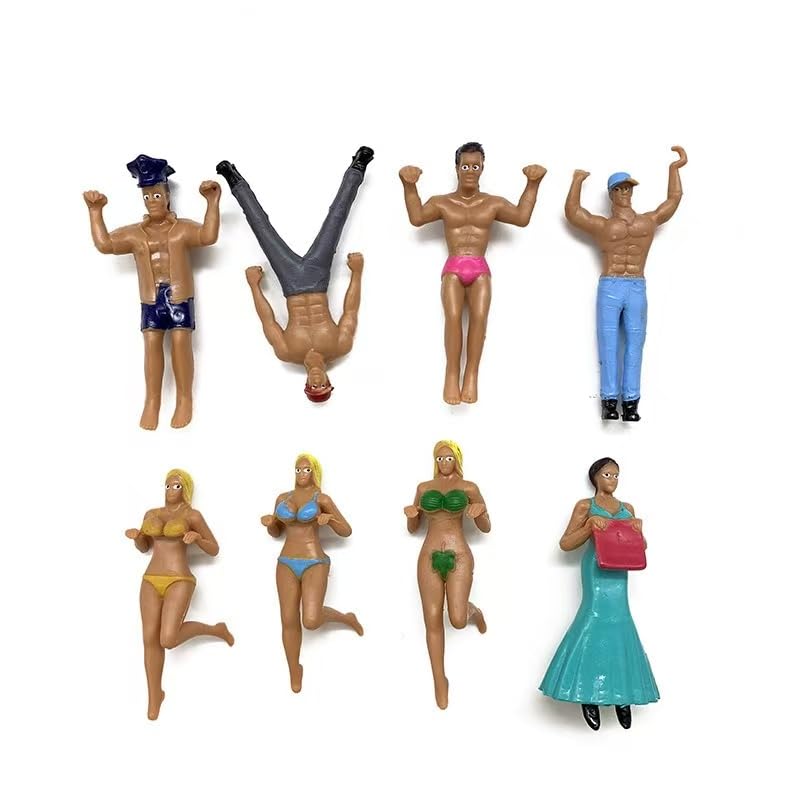 8pcs Drinking Buddies Party Edition Reusable Muscle Men Hot Girls Drink Markers & Wine Glass Charms Customizable Drink Accessories for Adult Parties Bachelorette & Cocktail Nights