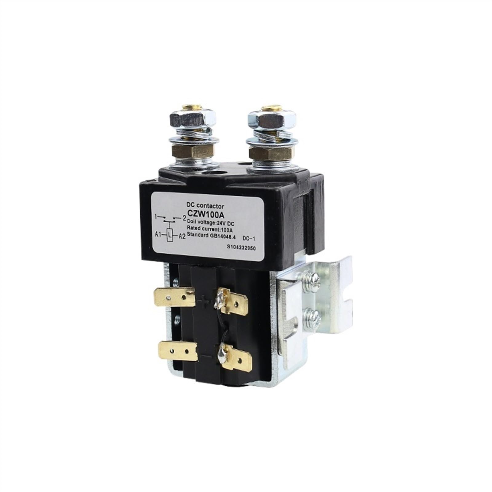 RCGKNNMUZ DC Contactor CZW100A 12V 24V 36V 48V 60V 72V 100A 1NO(Dc24v 1no)
