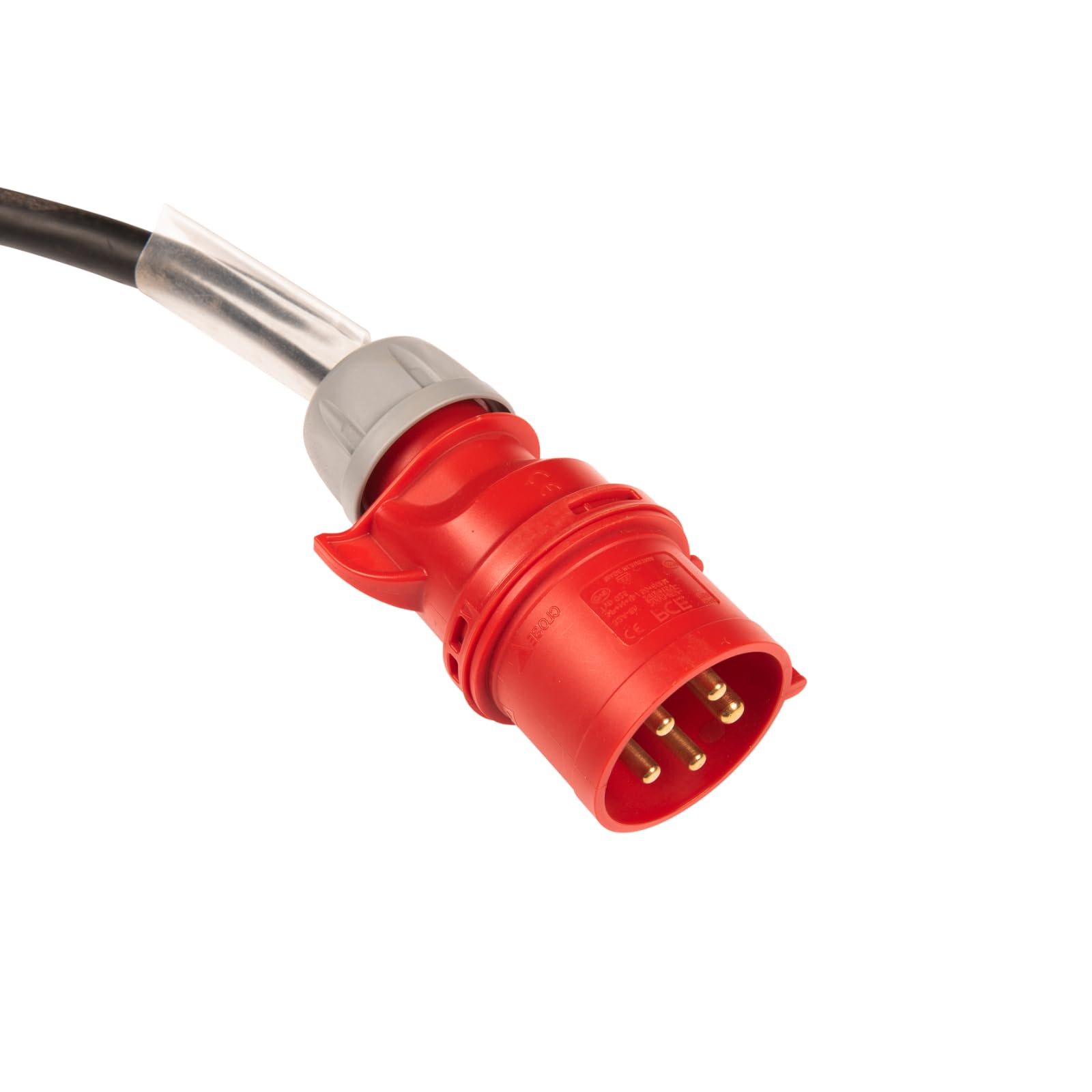 Generic Adattatore da 16 A, 5 pin a 4 pin, 3 fasi, 415 V, rosso, 1 metro, maschio-femmina, compatibile con macchinari da officina, saldatori, ventilatori e riscaldatori industriali
