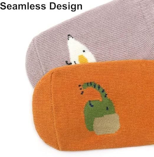 ZINLEY Baby Socks Set, Antislip Socks for New Born Baby 0-3 Years, Non Slip Grip Ankle Socks with Non Skid Soles for Infants Baby Shower Gifts 3