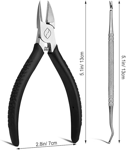 Miniatura 17 de FERYES Cortaúñas para uñas de los pies, hoja recta para uñas gruesas, cortaúñas para uñas gruesas y encarnadas, herramientas de forja de alta