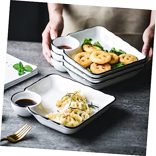 Platos cerámicos para sushi con plato para salsa, pack 2 miniatura 6