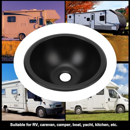 RV 9 X 4in 304 Stainless Steel Oval Sin, Single RV Kitchen Sink Sink Single Bowl Sink - Image 4