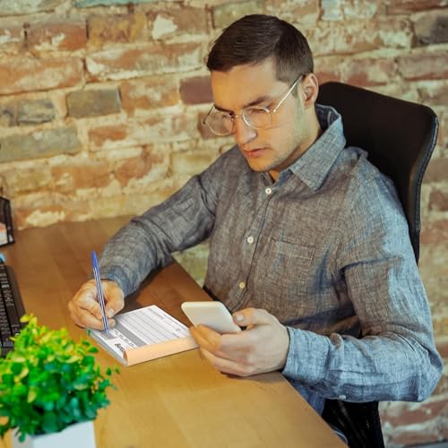 5 Stück Quittungsblock Kleinunternehmer A6 Quer Quittungsblock mit Durchschlag 2 x 40 Blatt Rechnungsblock Quittungsblock Nummeriert Mikroperforiert Selbstdurchschreibend für Buchführung Weiß