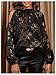 GORGLITTER Women's Cold One Shoulder Party Tops Blouse Dressy Casual Long Sleeve Work Going Out Concert Tops Shirt Black and Gold Medium