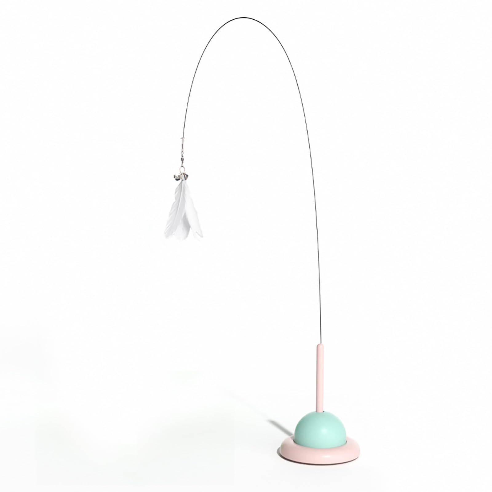 Sobirdos Cat Feather Toys,Cat Wand Toy with Powerful Suction Cup,Feathers and Bells,Detachable Cat Toys,Interactive Kitten Sticks for Indoor Exercise and Play,Length over 90cm for Cats to Play with