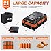 AlltoAuto Car Rooftop top Cargo Carrier 21 Cubic feet Waterproof for All Cars with/Without Rack, Includes Anti-Slip Mat, 10 Reinforced Straps, 6 Door Hooks, Luggage Lock