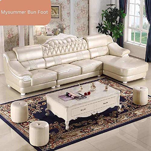4Pcs Bun Foot Furniture Legs With 12 Screws, White Wooden Couch Sofa Legs Replacement Parts #TOP4