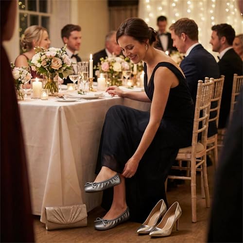 Image of Women's Foldable Ballet Flats - Portable Flat Shoes for Travel and Wedding that Fit in Your Purse