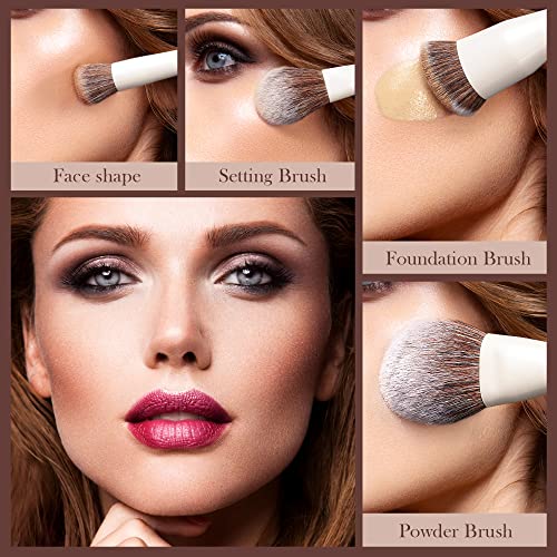 Jessup Makeup Brushes Set 14pcs Make up Brushes Premium Synthetic Foundation Concealer Blush Contour Powder Eye Shadow Blending Brush, Pearl White T343 Jessup Makeup Brushes Set 14pcs Make up Brushes Premium Synthetic Foundation Concealer Blush Contour Powder Eye Shadow Blending Brush, Pearl White T343