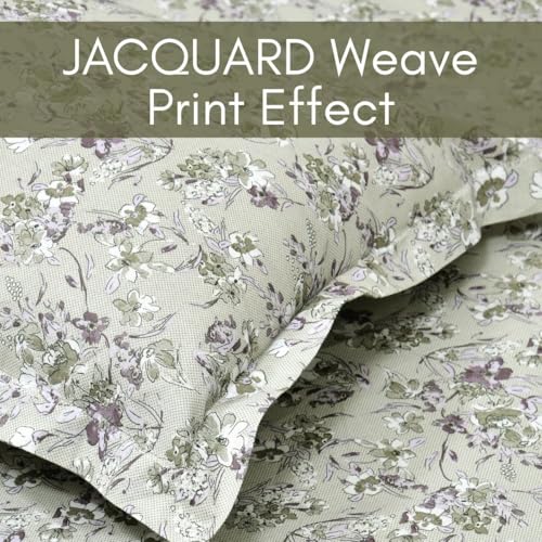 Image of Mafatlal 186 Tc Corsica Cotton Bedsheet for King Size Bed | 108 X 108 Inches | Summer Lightweight Chador for Breathable Sleep | Bedding Set with 2 Pillow Covers | Pastel Green