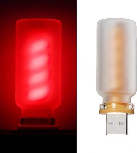Miniatura 14 de Ilumina tu viaje con elegantes lámparas retro para automóvil: mini botella de vidrio portátil LED de luz nocturna – Enchufe USB LED luces de Luz