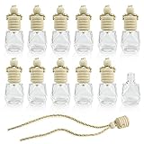 12 Pcs Car Air Freshener Perfume Bottle, Aromatherapy Fragrance Essential Oil Diffuser Hanging Perfu
