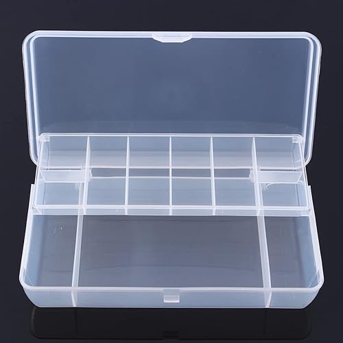 Miniatura 3 de Yosoo Caja de cebo de pesca de 7.9 x 3.9 x 1.6 in, plástico visible, transparente, anzuelo, anzuelos, accesorios de pesca, caja de almacenamiento (2