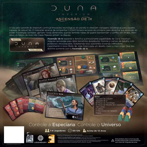 Galápagos, Duna: Imperium - Ascensão de Ix (Expansão), Jogo de Tabuleiro para Amigos, 1 a 4 jogadore