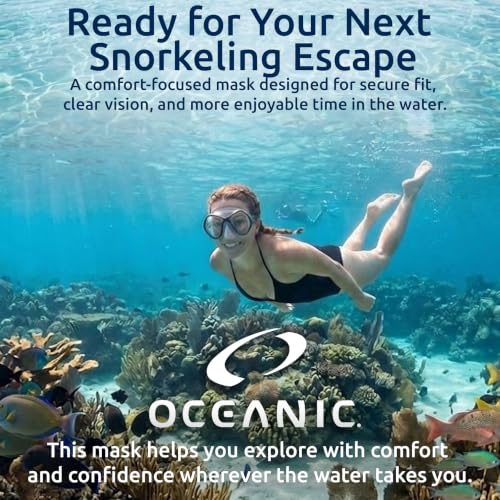 Máscara de snorkel Oceanic para adultos con vidrio templado y ajuste resistente a fugas miniatura 6
