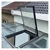 Dachfenstermontage, 80°-Öffnung für maximales Licht, perfekt für Dachböden, Sonnenräume und unterirdische Brunnen, 850 x 850 mm, kompatibel mit Schräg- und Flachdach