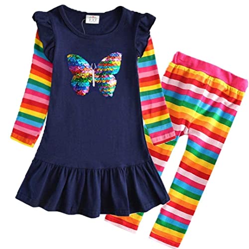 VIKITA Casual Girls Dresses 2pcs LH5880+F5508 5T