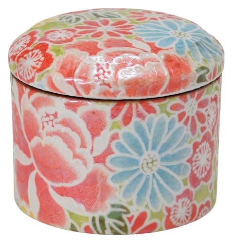 サンメニー ミニ 骨壺 手元供養 本格 有田焼 日本製 小型 骨つぼ 形見入れ コンパクト 小さい 供養 小さな 現代仏具 お仏壇 仏具小物 花音 桜小紋ブルー ペット にも カプセル 分骨 納骨 身近な 狭い スペース 仏具 神具 直径4.6×高さ4.0