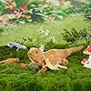 Tezituor Lizard Stuffed Animal with 4 Babies, 26.5" Realistic Big Bearded Dragon Plush Toy Home Decor Birthday Gifts for Boys Girls, Brown #5