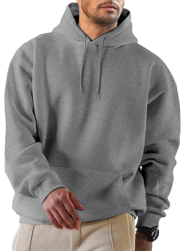 JMIERR Hoodie Herren Freizeit Pullover mit Taschen Winter Warm Langarm Kordelzug Sweatshirt Männer Baumwolle Kapuzenpullover