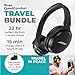 Bose QuietComfort 45 Bluetooth Wireless Noise Cancelling Headphones Bundle with Adapters and Cables - Over Ear, Black