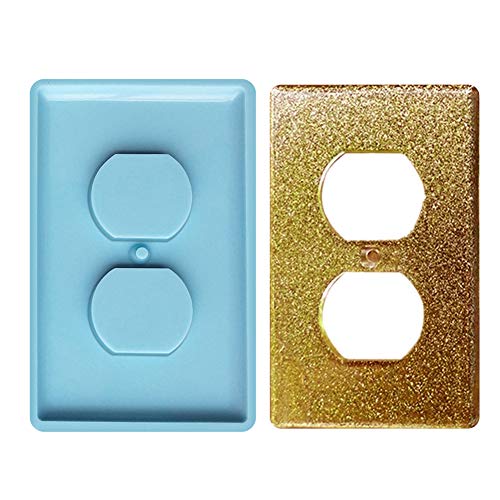 2Pcs Light Switch Cover Resin Mold, Switch Socket Panel Plaster Mold,Light Switch Mold, Silicone Mould Epoxy Mold for DIY Jewelry Craft