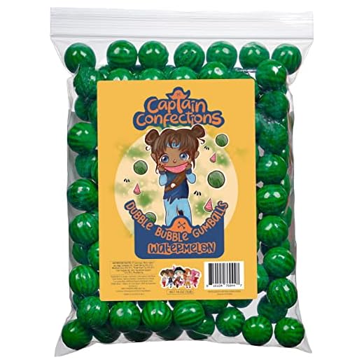 1lb Dubble Bubble Watermelon Bubble Gum, 1 inch Watermelon Gumballs, Watermelon Gum