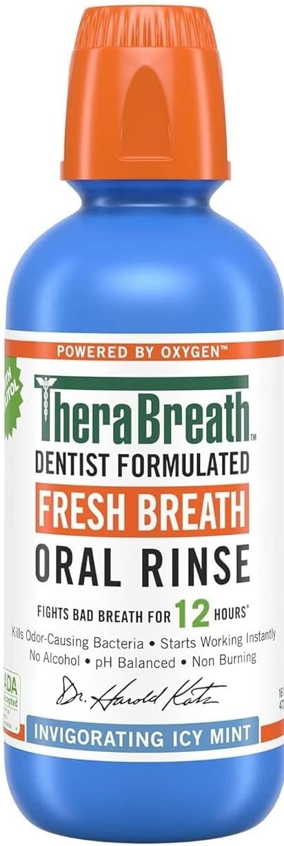 TheraBreath16 Fl Oz, ICY Mint Flavor Mouthwash (Pack of 1) 16 Fl Oz