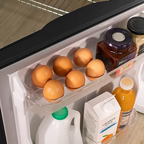 ABODE Under Counter Fridge Freezer Energy Efficient, Slimline 2 Door, 85 Litre Capacity Black Freestanding, LED Light, Adjustable Thermostat, Removable Shelves, AUCFF48B, 2 Year Guarantee (Black)