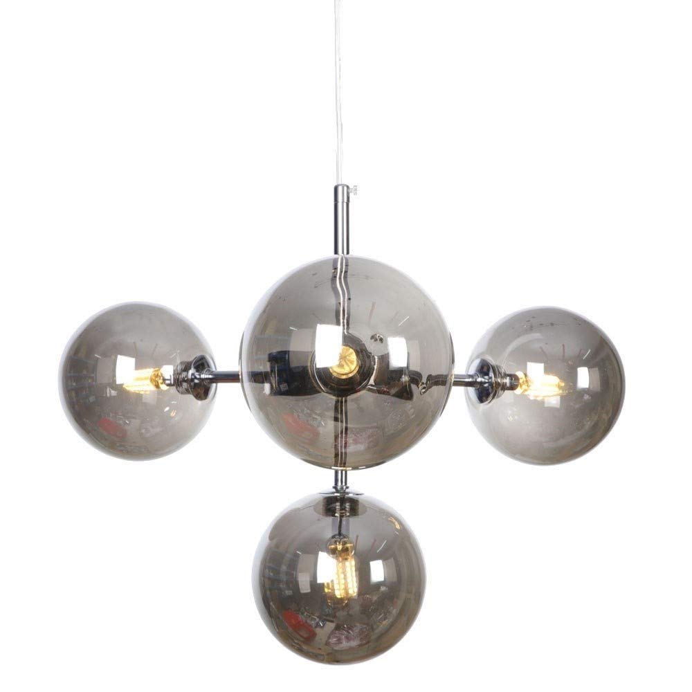 Luminaire suspendu moderne Sputnik lustre en verre 4 lumières plafonnier salon
