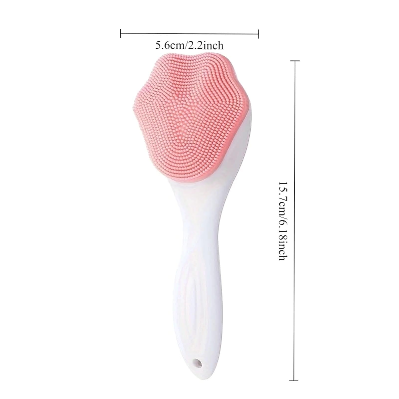 Lot de 5 brosses de nettoyage manuelles en silicone en forme de patte de chat, utilisées pour le nettoyage du visage, les points noirs et l'exfoliation des pores (rose)