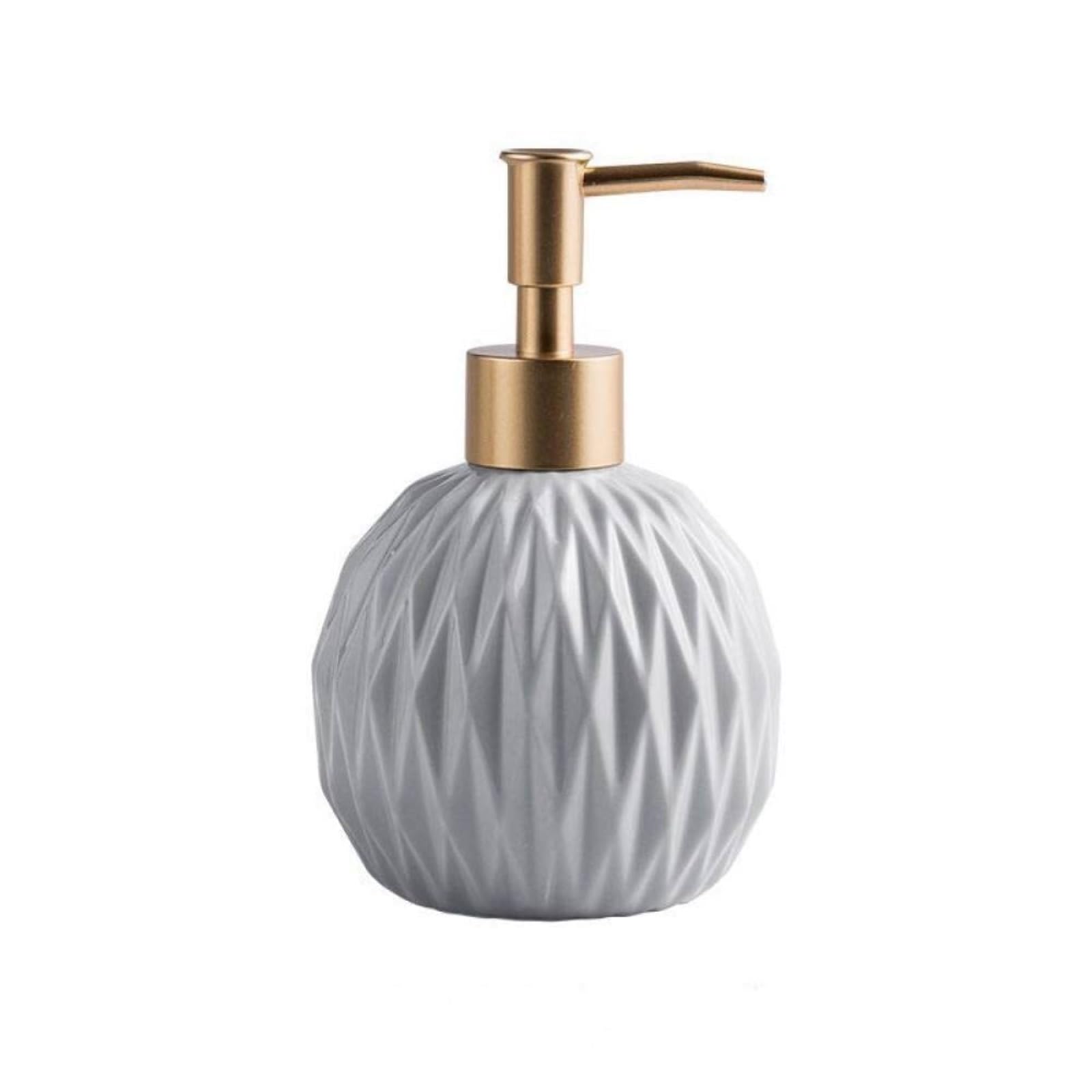 Dispensador de Jabón Líquido Dispensador De Jabón Líquido Cerámica En Relieve Desinfectante Manos Porcelana Botellas de Aseo(G)