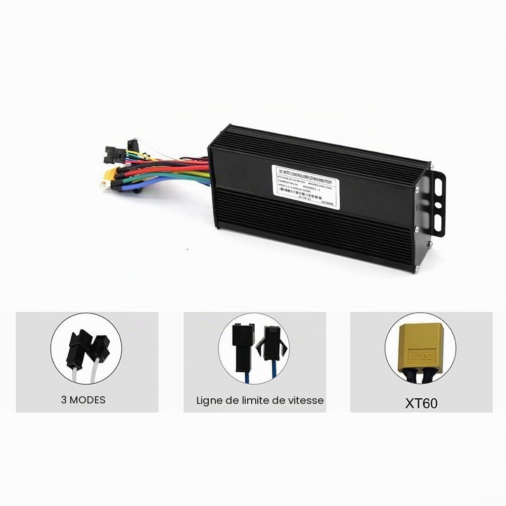Contrôleur de moteur sans balais 36 V 48 V 52 V 60 V 64 V 1500 W 2000 W Contrôleur de vitesse pour vélo électrique scooter électrique