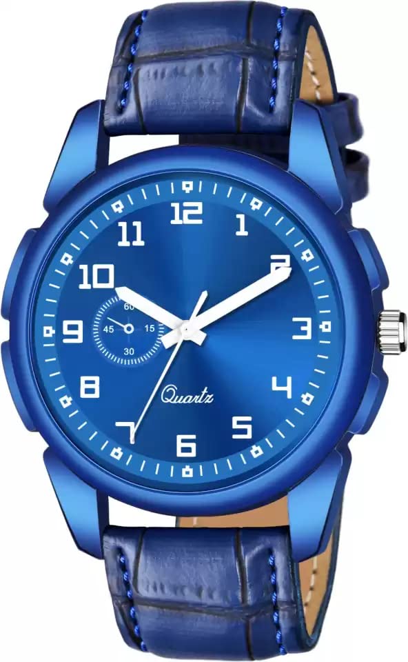 GOLDENIZE FASHION Branded Analog Mens Wrist Watch (Blue) (B0B8HY64NM) Amazon Price History, Amazon Price Tracker