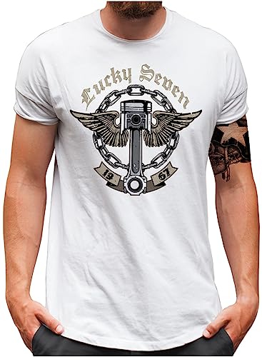 T-shirt Lucky 7 Homme pour Rassemblement Cars et Custom Tuning