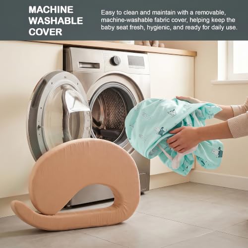Image of BAYBEE Feeding Pillow for New Born Baby with Foldable Breastfeeding Cover | Feeding Cover for Nursing Mom with Adjustable Velcro & Back Support | Nursing Pillow with Removable & Washable (Green)
