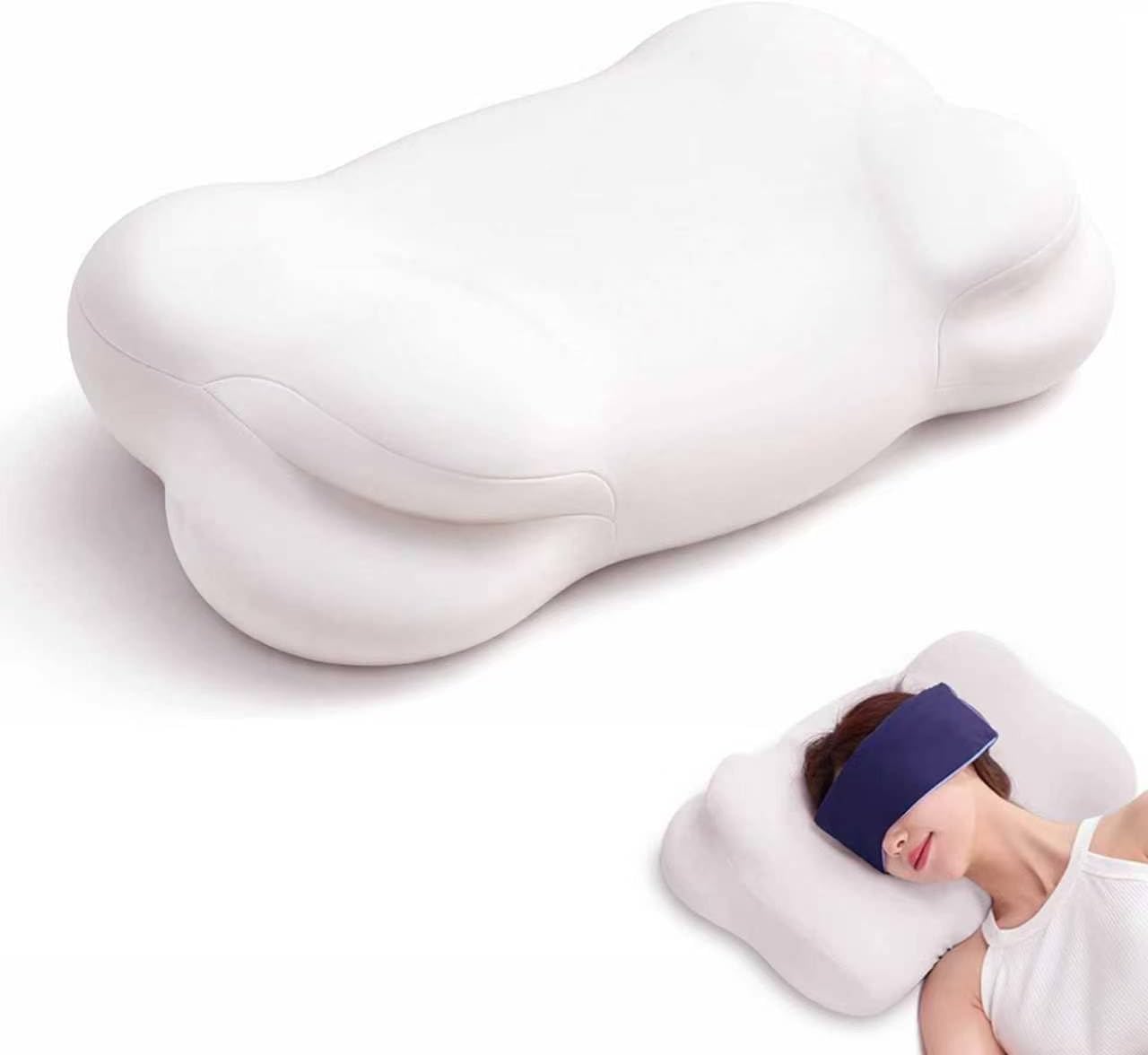 2026 2.0 Upgrade Cloud Pillow Cloud Align Pillow Ergonomic Memory Foam Pillows Adjustable Cervical Support Pillow for Side, Back & Stomach Sleepers