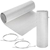Coloch Exhaust Heat Shield Automotive,15”x 39” Embossed Aluminum Heat Shield Muffler Exhaust Wrap with Two Cable Metal Zip Ties High Temp Thermal Barrier for Car, Muffler, Battery