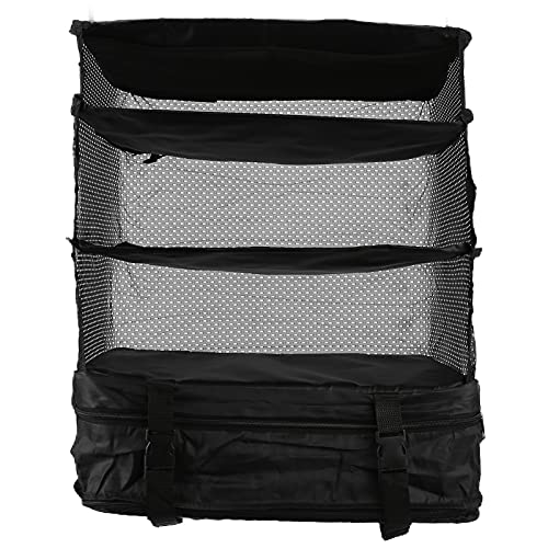 Cyrank Sac de Rangement, Bagages et Organisateur de Voyage 3 Couches avec Fond Suspendu étagères de Voyage Sac Sac de Rangement Voyage Bagages Emballage Valise